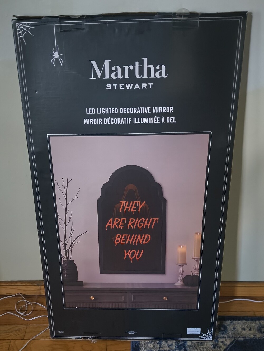 Martha Stewart Ghost Phantom Halloween Mirror 32" Right Behind You NWT